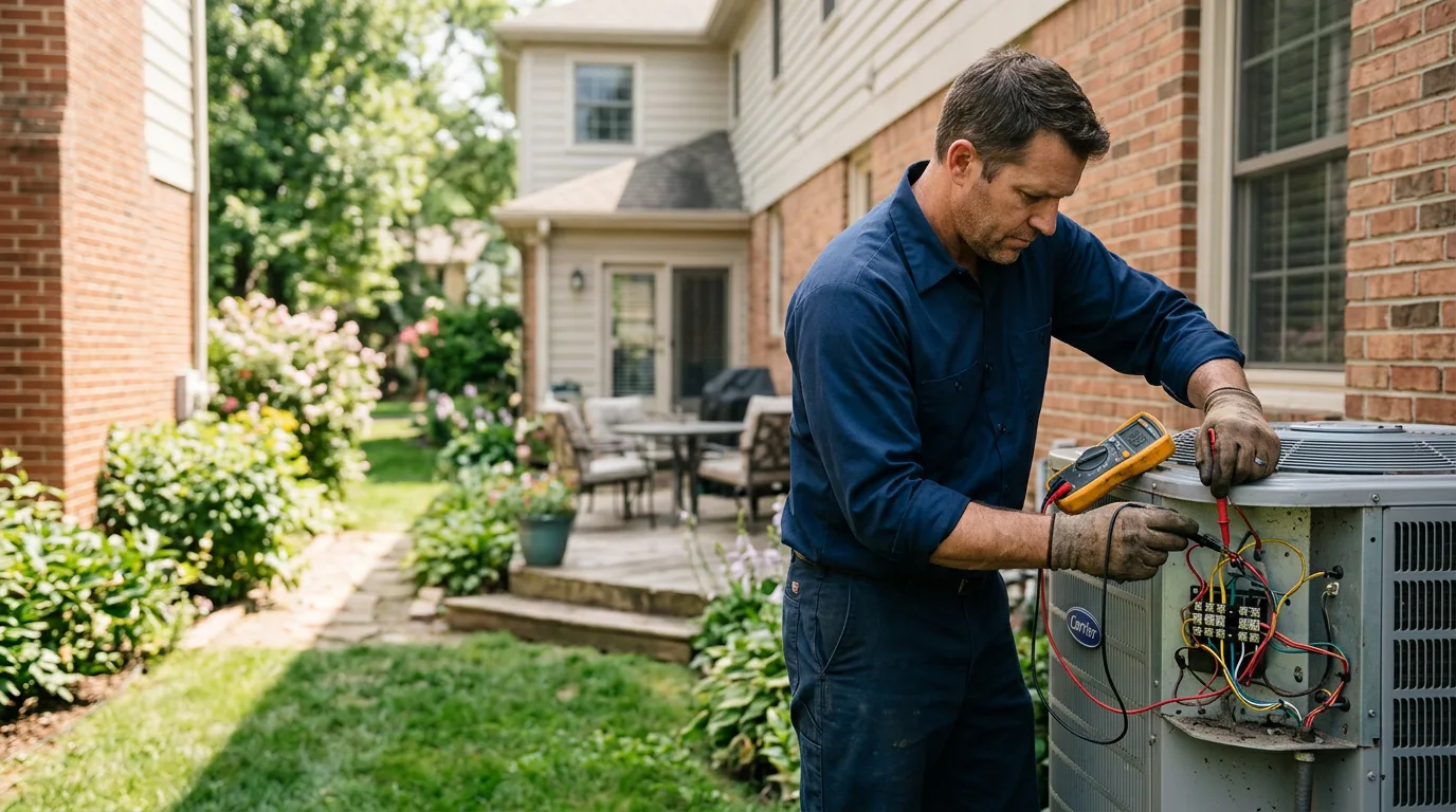 HVAC technician working near Navarre, OH